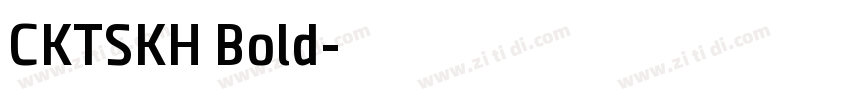 CKTSKH Bold字体转换